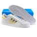 Женские кроссовки Adidas SuperStar White/Gold