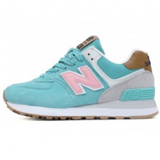 New Balance 574 Suede Turquoise/Pink