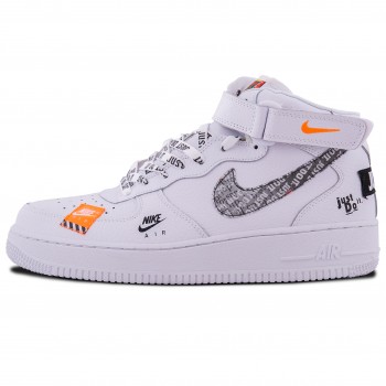 Унисекс кроссовки Nike Air Force 1 Mid “Just Do It” White/Black Total Orange