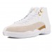 Мужские кроссовки Nike Air Jordan 12 Retro Jumpmen White/Gold